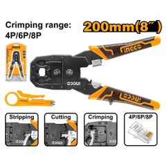 Kìm bấm cos dây điện 200mm (8