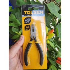 Kềm Răng Mini 4.5'' Tolsen 10030 - Dụng Cụ Cầm Tay Thép Chống Gỉ với Tay Cầm Nhúng - Tiện Ích Thông Minh cho Gia Đình