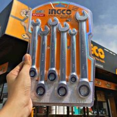 Bộ 6 Cờ Lê Miệng Vòng Tự Động CRV 8-17mm - Dụng Cụ Chất Lượng Cao Ingco - Tiện Ích Sửa Chữa Cơ Khí