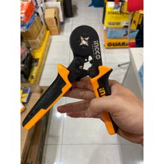 Kìm Bấm Cos Dây Điện Ingco HRCPG05210 - Phạm Vi Bấm 0.25-10mm, Tay Cầm Thiết Kế Độc Đáo, Lực Bấm Điều Chỉnh