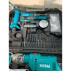 Bộ Đồ Nghề Điện Total 115 Chi Tiết - Máy Khoan Búa 680W, Dụng Cụ Sửa Chữa Đầy Đủ Cho Gia Đình
