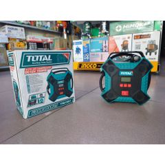 Bơm Hơi Lốp Xe Ô Tô Total TTAC1601 - Dụng Cụ Kiểm Tra Áp Suất 160PSI Kèm Đèn LED và Phụ Kiện Hữu Ích