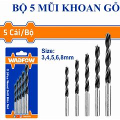 Bộ 5 Mũi Khoan Gỗ Wadfow WSJ3K01 - Dụng Cụ Tiện Ích Cho Thợ Mộc - Kích Thước Đa Dạng 3-8mm