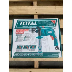 Máy khoan động lực cầm tay 850W TOTAL TG109136E - Khả năng khoan tối đa 13mm, tốc độ 0-2700rpm, công tắc đảo chiều, thiết kế tiện dụng