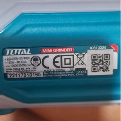 Máy mài khuôn mini 3.2mm 130W Total TG513326 - Công cụ đa năng với 109 linh kiện, tốc độ 10000-35000rpm, hoàn hảo cho sửa chữa và chế tác.