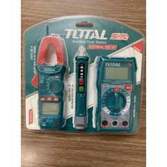 Bộ 3 Dụng Cụ Kiểm Tra Dòng Điện Total TMT43028 - Kềm Đo AC, Đồng Hồ Vạn Năng, Đầu Dò Điện Áp - Thiết Bị Tiện Ích Chất Lượng Cao