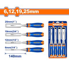 Bộ 4 Đục Gỗ Wadfow 6mm, 12mm, 19mm, 25mm - Dụng Cụ Tiện Ích Chất Lượng Cao cho Thợ Mộc và Thích Nghi DIY