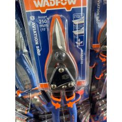 Kéo cắt tôn thẳng 10 inch Wadfow WAS2410 - Dụng cụ cắt tôn chính xác cho thép cacbon và không gỉ, tay cầm mềm chống trượt