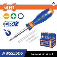 Bộ Tua Vít Dẹp, Lục Giác 6 Trong 1 WSS5506 - Dụng Cụ Tiện Ích Chất Liệu CR-V, Đầu Vít Đa Năng Cho Công Việc Sửa Chữa