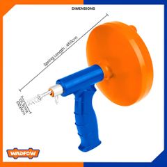 Dụng cụ thông tắc đường ống 4,5m Wadfow - Lò xo linh hoạt 6mm cho bồn rửa sạch sẽ, dễ sử dụng và bền bỉ.