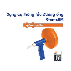 Dụng cụ thông tắc đường ống 4,5m Wadfow - Lò xo linh hoạt 6mm cho bồn rửa sạch sẽ, dễ sử dụng và bền bỉ.