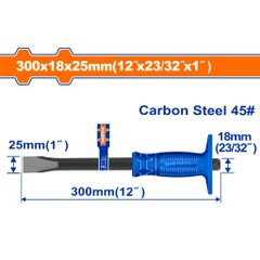 Mũi Đục Dẹp Wadfow 25x18x300mm - Dụng Cụ Thép Carbon 45# Chất Lượng Cao, Phụ Kiện Tiện Ích Chất Lượng Tốt