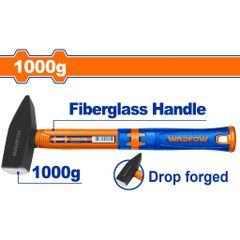 Búa Cơ Khí 1000g Wadfow WHM1310 - Thép Carbon 45#, Tay Cầm Nhựa Sợi Thủy Tinh, Dụng Cụ Cầm Tay Chất Lượng Cao