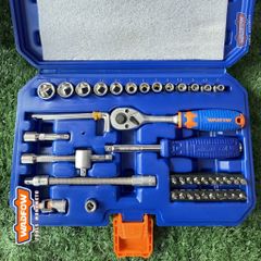 Bộ 45 Chi Tiết Tay Vặn Đầu Tuýp 1/4