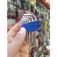 Bộ 7 Chìa Lục Giác 1.5-6mm Wadfow - Công Cụ Thép Carbon Chuyên Dụng, Tay Vặn Ngắn, Hiệu Suất Cao