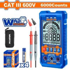 Đồng hồ vạn năng kỹ thuật số Wadfow WDM1507 - Đo điện áp, dòng, điện trở, và nhiệt độ lên tới 600V - Thiết bị kiểm tra thông minh và hiệu quả