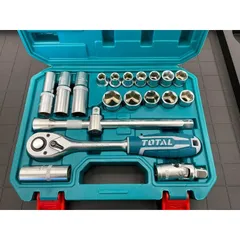 Bộ Khẩu 20 Chi Tiết 1/2 Inch Total THT121201 - Dụng Cụ Tháo Lắp Chuyên Dùng Size 10-24mm, Chất Liệu CR-V 50BV30