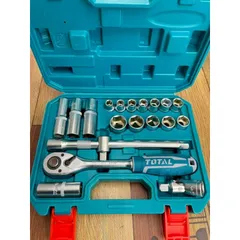 Bộ Khẩu 20 Chi Tiết 1/2 Inch Total THT121201 - Dụng Cụ Tháo Lắp Chuyên Dùng Size 10-24mm, Chất Liệu CR-V 50BV30