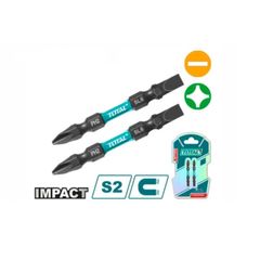 Bộ 2 Mũi Bắt Vít PH2+SL6 65mm Total TACIM72HL665 - Thép Công Nghiệp S2, Có Nam Châm, Dụng Cụ Tiện Ích Cho Người Sửa Chữa