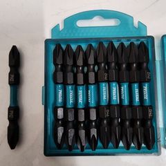 Bộ mũi bắt vít từ 2 đầu PH2x65mm Total TACIM16PH233 - Thép S2, 10 cái/bộ, Hộp nhựa tiện dụng