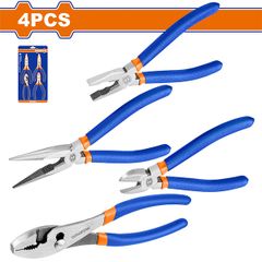 Bộ 4 Kìm 6 Inch Wadfow WPS0604 - Dụng Cụ Tiện Ích Chống Gỉ Với Tay Cầm Nhựa, Phụ Kiện Hữu Ích Trong Nhà Máy Và Sửa Chữa