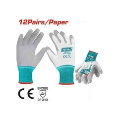 Găng Tay Phủ PU Size XL Total TSPUG01 - Sử Dụng Trong Môi Trường Dầu, Tiện Ích Cho Công Nhân, Gần Gũi Xử Lý Dầu