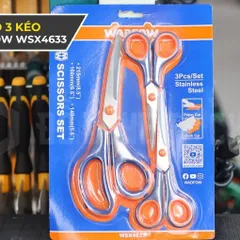 Bộ 3 Kéo Chất Lượng Wadfow WSX4633 - Kéo Tiện Ích Đa Năng 215mm, 175mm, 140mm - Dụng Cụ Nhà Bếp Thương Hiệu Trung Quốc