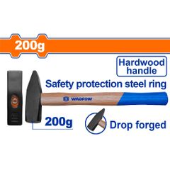 Búa Cơ Khí 200g Wadfow WMB1302 - Đầu Thép Carbon Rèn Nhiệt, Tay Cầm Gỗ Cứng, Dụng Cụ Tiện Ích Chất Lượng Cao