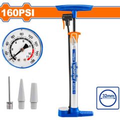 Bơm tay WPP1C10 φ32*390MM - Bơm xe đạp có đồng hồ chỉnh áp, ống bơm chịu áp lực cao, Thương hiệu Wadfow