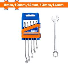 Bộ 5 Cờ Lê Vòng Miệng 8-14mm Wadfow - Dụng Cụ Sửa Chữa Chất Lượng Cao, Kích Thước Đa Dạng, Mạ Bóng Thời Trang