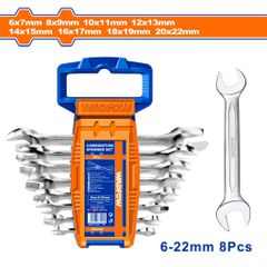 Bộ 8 Cờ Lê Đầu Miệng 6-22mm Wadfow - Dụng Cụ Sửa Chữa Chất Lượng Cao, Đầy Đủ Kích Thước, Thích Hợp Cho Mọi Công Việc