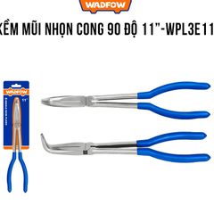 Kìm Mũi Dài Cong 90 Độ 11 Inch Wadfow - Dụng Cụ Chống Gỉ, Phủ Dầu Bóng, Tay Cầm Nhựa, Thiết Bị Tiện Ích Chất Lượng Cao