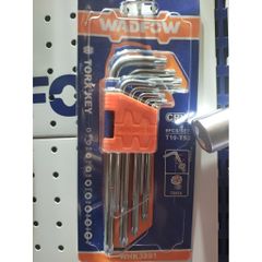 Bộ 9 chìa lục giác sao T10-T50 Wadfow - Dụng cụ sửa chữa chuyên nghiệp, chất liệu Cr-V bền bỉ, tay vặn dài tiện lợi