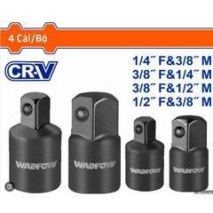 Bộ 4 đầu chuyển đầu tuýp Wadfow WMS6404 - Dụng cụ tiện ích, thép 50BV30, kích thước 1/4