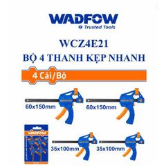 Bộ 4 Thanh Kẹp Nhanh Wadfow - Dụng Cụ Tiện Ích Nhựa Cứng Mạ Đen 4