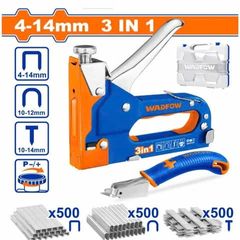 Bộ dụng cụ bấm đinh ghim 3 trong 1 Wadfow - Gồm 500 đinh thẳng, đinh U, đinh bê tông - Tiện ích cho xây dựng và sửa chữa