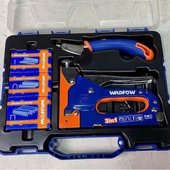 Bộ dụng cụ bấm đinh ghim 3 trong 1 Wadfow - Gồm 500 đinh thẳng, đinh U, đinh bê tông - Tiện ích cho xây dựng và sửa chữa