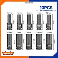 Bộ 10 đầu tuýp 1/2