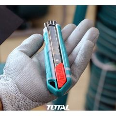 Dao rọc giấy Total THT511836 - Lưỡi 18x100mm với 3 lưỡi SK5, Dụng cụ tiện ích chất lượng cao từ Trung Quốc