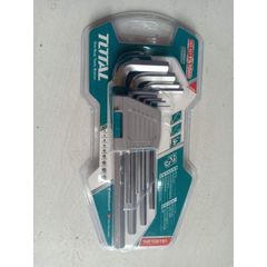 Bộ lục giác đầu bằng 9 chi tiết 1.5-10mm Total THT106191 - Dụng cụ tiện ích bằng thép Chrome Vanidi bền bỉ, chống gãy cong, rỉ sét