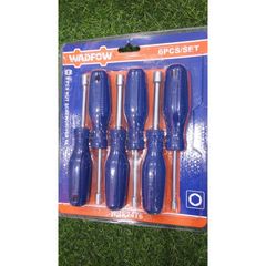 Bộ 6 Tua Vít Đầu Lục Giác WSS24T6 - Dụng Cụ Vặn Ốc Chất Lượng, Thiết Kế Mới, Kích Thước 5-10mm, Thân Tròn, Đóng Gói Vỉ Đôi