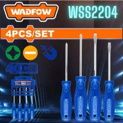 Bộ 4 Tua Vít Dẹp & Bake Wadfow - Công Cụ Tiện Ích Chất Lượng Cao, Thân Tròn 40cr, Phù Hợp Với Nhiều Ứng Dụng