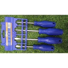 Bộ 4 Tua Vít Dẹp & Bake Wadfow - Công Cụ Tiện Ích Chất Lượng Cao, Thân Tròn 40cr, Phù Hợp Với Nhiều Ứng Dụng