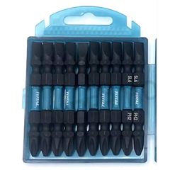 Bộ 10 mũi bắt vít 2 đầu PH2+SL6.0 x 65mm có từ Total TACIM16HL133 - Thép S2 chống gãy, bề mặt đen từ tính, dụng cụ tiện ích chất lượng cao