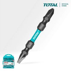 Bộ 10 mũi bắt vít 2 đầu PH2+SL6.0 x 65mm có từ Total TACIM16HL133 - Thép S2 chống gãy, bề mặt đen từ tính, dụng cụ tiện ích chất lượng cao