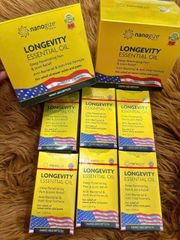 Dầu Gió Vàng Đầu Lăn Nanogize Longevity Essential Oil 21ml - Lốc 6 Chai Chính Hãng Mỹ, Giảm Đau và Căng Thẳng