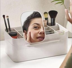 Hộp Đựng Mỹ Phẩm Joseph Joseph Viva 75005 - Gương 2 Trong 1, Ngăn Đựng Tiện Lợi, Thiết Kế Hiện Đại cho Nữ