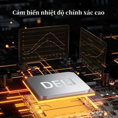 Máy đo nhiệt độ hồng ngoại Deli - Độ chính xác cao từ -30 đến 380°C - Thiết bị đo nhiệt độ công nghiệp tiện lợi, chính xác