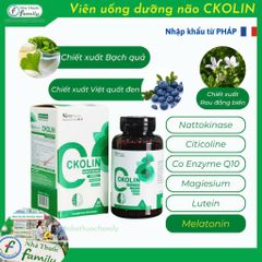 Viên Uống Hỗ Trợ Hoạt Huyết Dưỡng Não CKOLIN Pháp - Tăng Cường Trí Nhớ & Giảm Mất Ngủ - Sản Phẩm Chính Hãng KenPharma