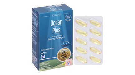 Viên uống bổ sung Omega 3 Ocean Plus 1200mg - Tăng cường sức khỏe tim mạch, thần kinh và thị lực cho mẹ bầu và trẻ em trên 11 tuổi